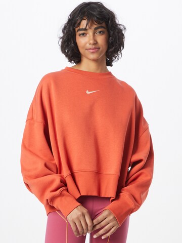 Nike Sportswear Bluzka sportowa 'Phoenix Fleece' w kolorze czerwony: przód