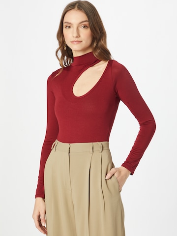 Femme Luxe Shirt body 'MADGE' in Rood: voorkant