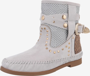 Ital-Design Ankle Boots in Grey: front