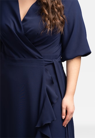 Robe de cocktail ' IRIS ' Karko en bleu