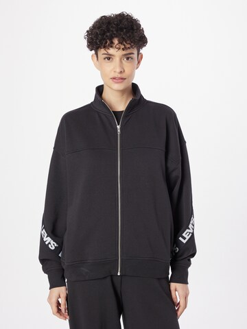 LEVI'S ® Sweat jacket 'GR Taped Flex Zip' in Black: front