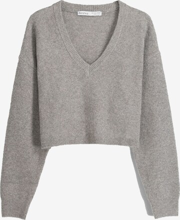 Bershka Sweater in Grey: front