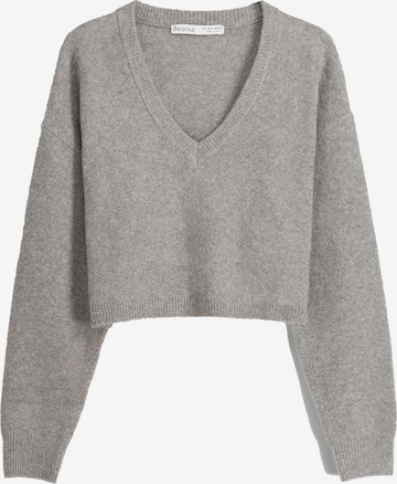 Bershka Sweater in Grey: front