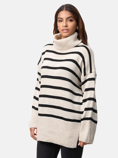 Elara Pullover in XS-XL in creme / schwarz, Produktansicht