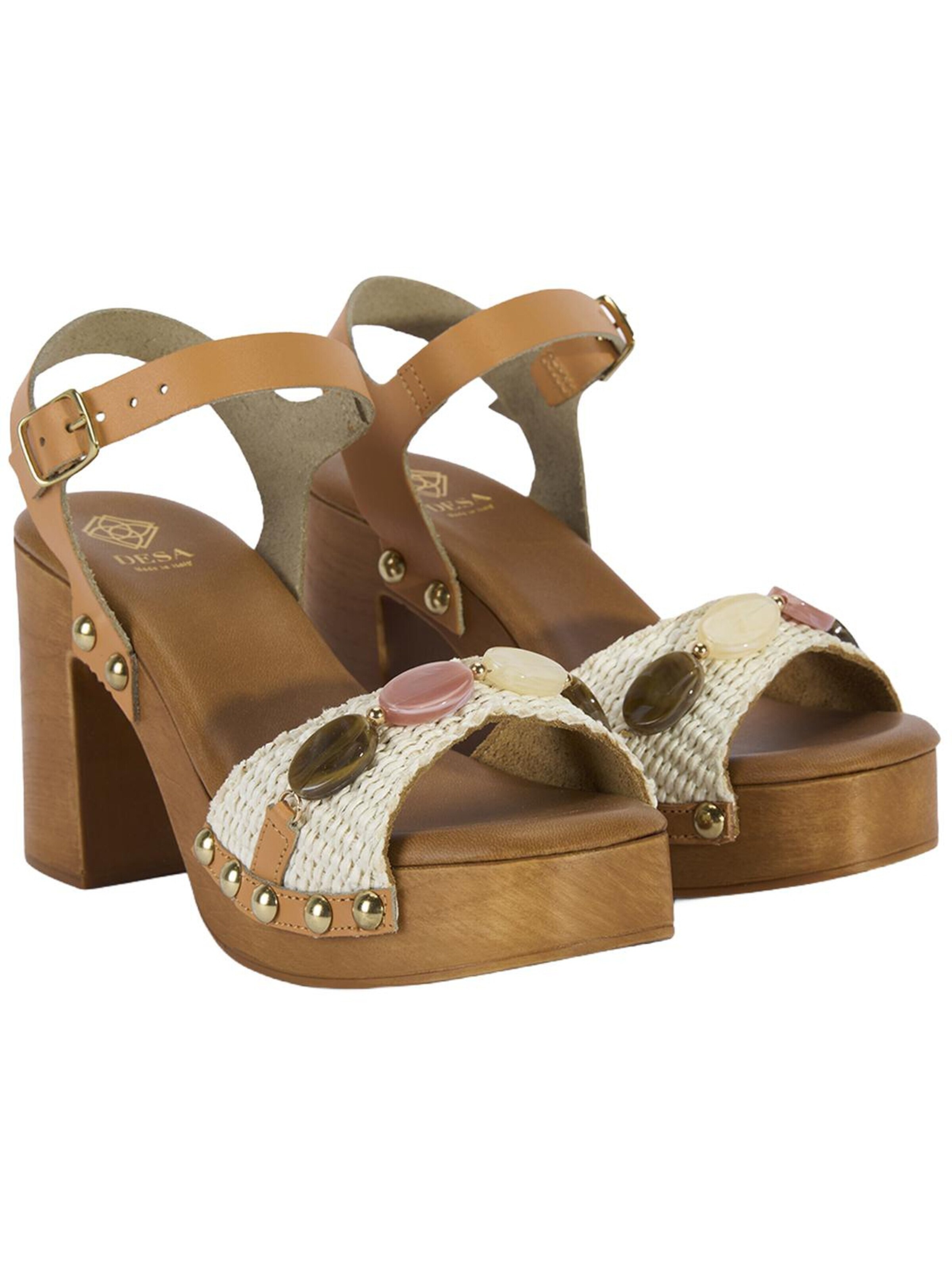 Desa Sandaal 'Plateau-Sandalen' in 36 in de kleur Wit, Productweergave