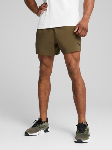PUMA Regular Sports trousers 'Tad Essentials' in Green: front