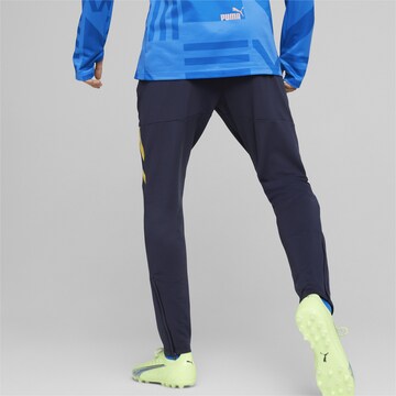 PUMA Slim fit Workout Pants 'Italien Prematch' in Blue