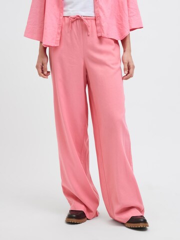 JJXX Wide leg Byxa 'JXBreeze Flora Summer' i rosa: framsida