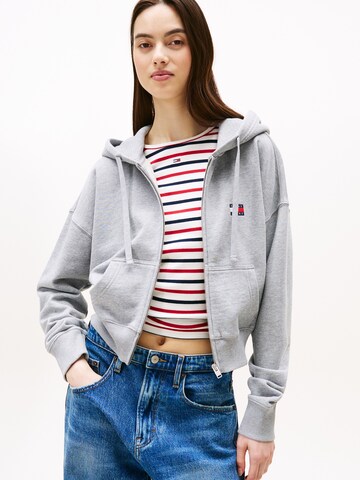 Tommy Jeans Кофта на молнии в Серый: спереди