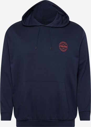 Jack & Jones Plus Sweatshirt 'Shark' in Blue: front