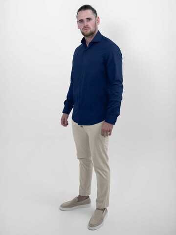 Vercate Slim Fit Businesshemd 'No. 7' in Blau