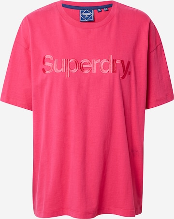 Superdry Tričko – pink: přední strana