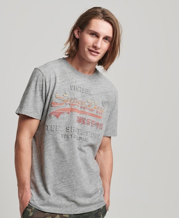 Superdry Shirt 'Cali' in Grijs: voorkant