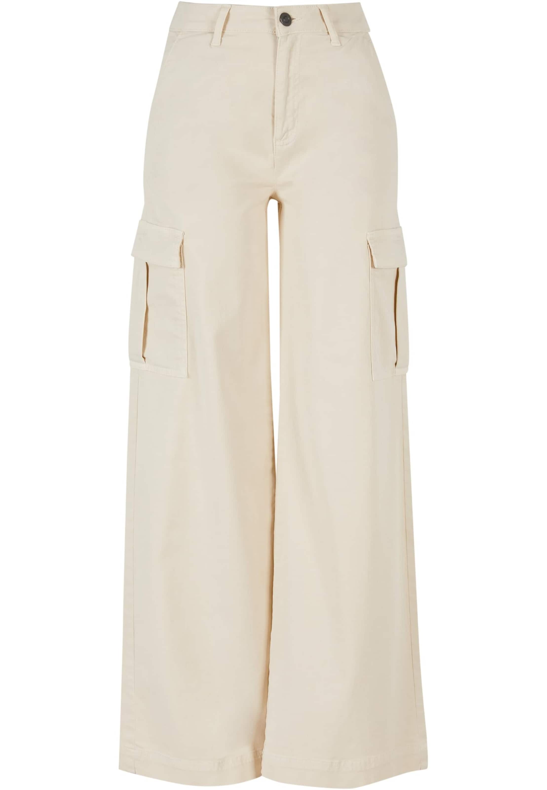 Wide Leg Pantalon cargo Urban Classics en beige : devant