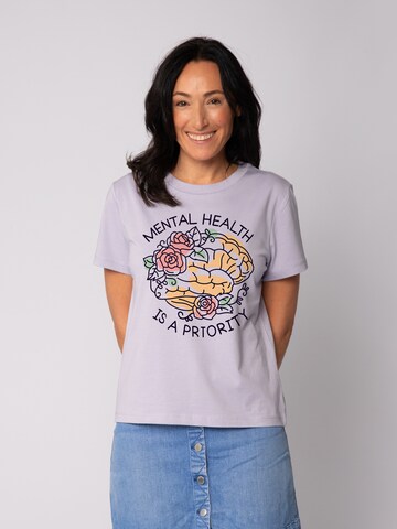 Watapparel Shirt 'Mental Health' in Purple: front