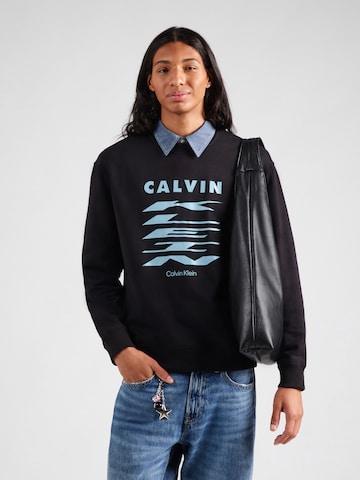 Calvin Klein Jeans Sweatshirt i sort: forside