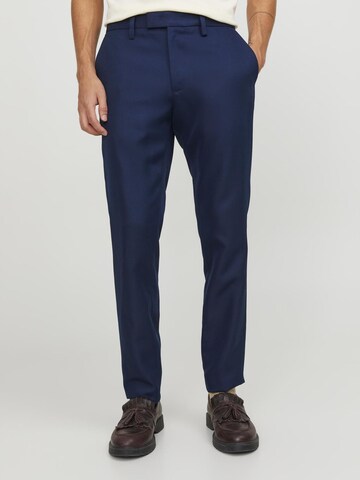 JACK & JONES Slim fit Trousers with creases 'Marco' in Blue: front
