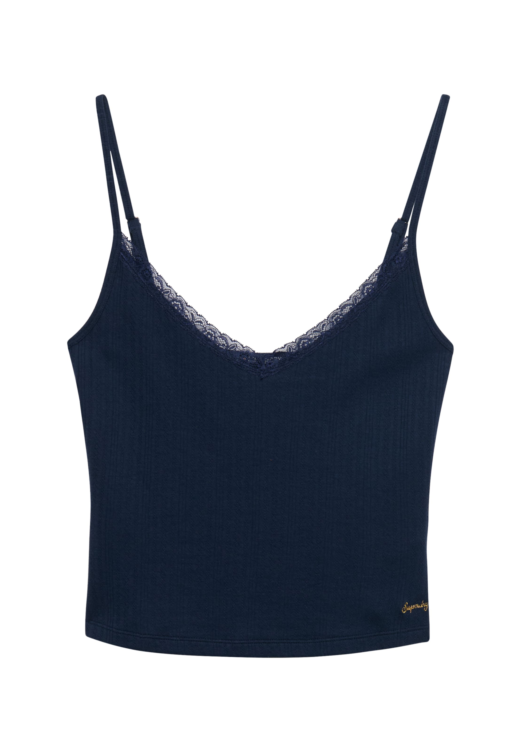 Superdry & Co Top 'Athletic Essentials' in Blauw: voorkant