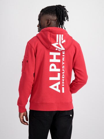 ALPHA INDUSTRIES Tepláková bunda - Červená