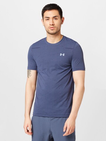 UNDER ARMOUR Λειτουργικό μπλουζάκι 'Grid' σε γκρι: μπροστά