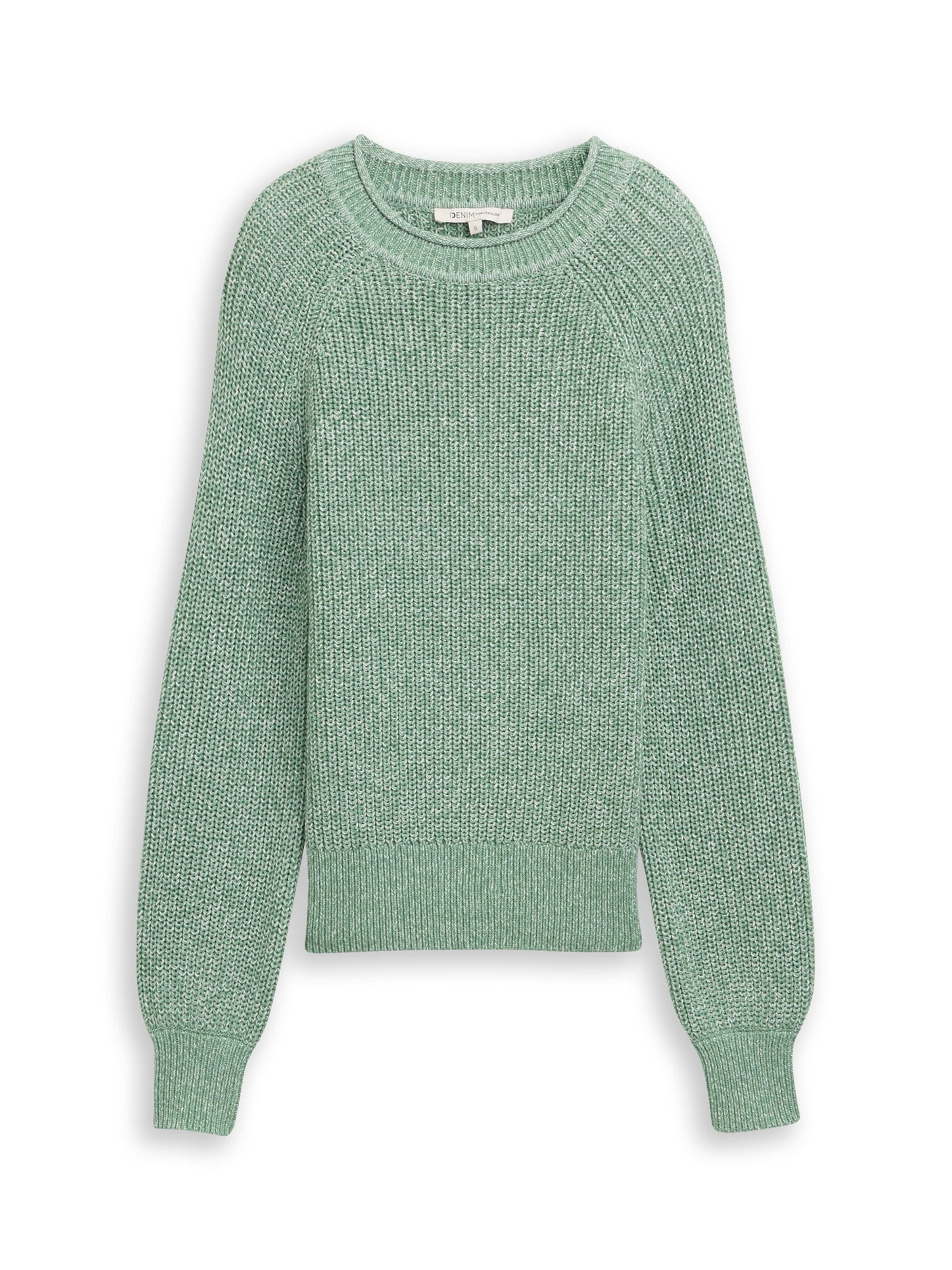 Pull-over TOM TAILOR DENIM en vert : devant