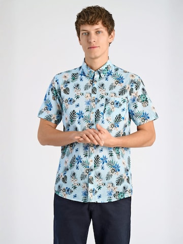 Coupe regular Chemise Lindbergh en bleu