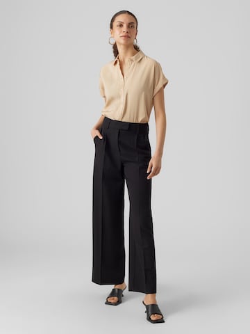 VERO MODA Wide leg Pantalon 'ZELDA' in Zwart