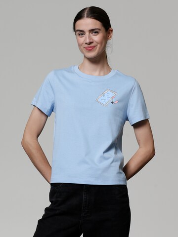 T-shirt Watapparel en bleu : devant