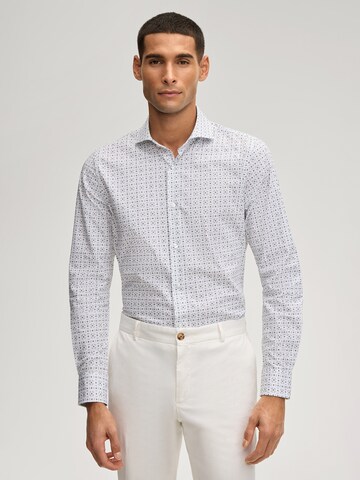 JOOP! Slim fit Button Up Shirt 'Pares' in White: front