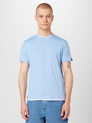 ALPHA INDUSTRIES T-Shirt in Blau: Vorderseite