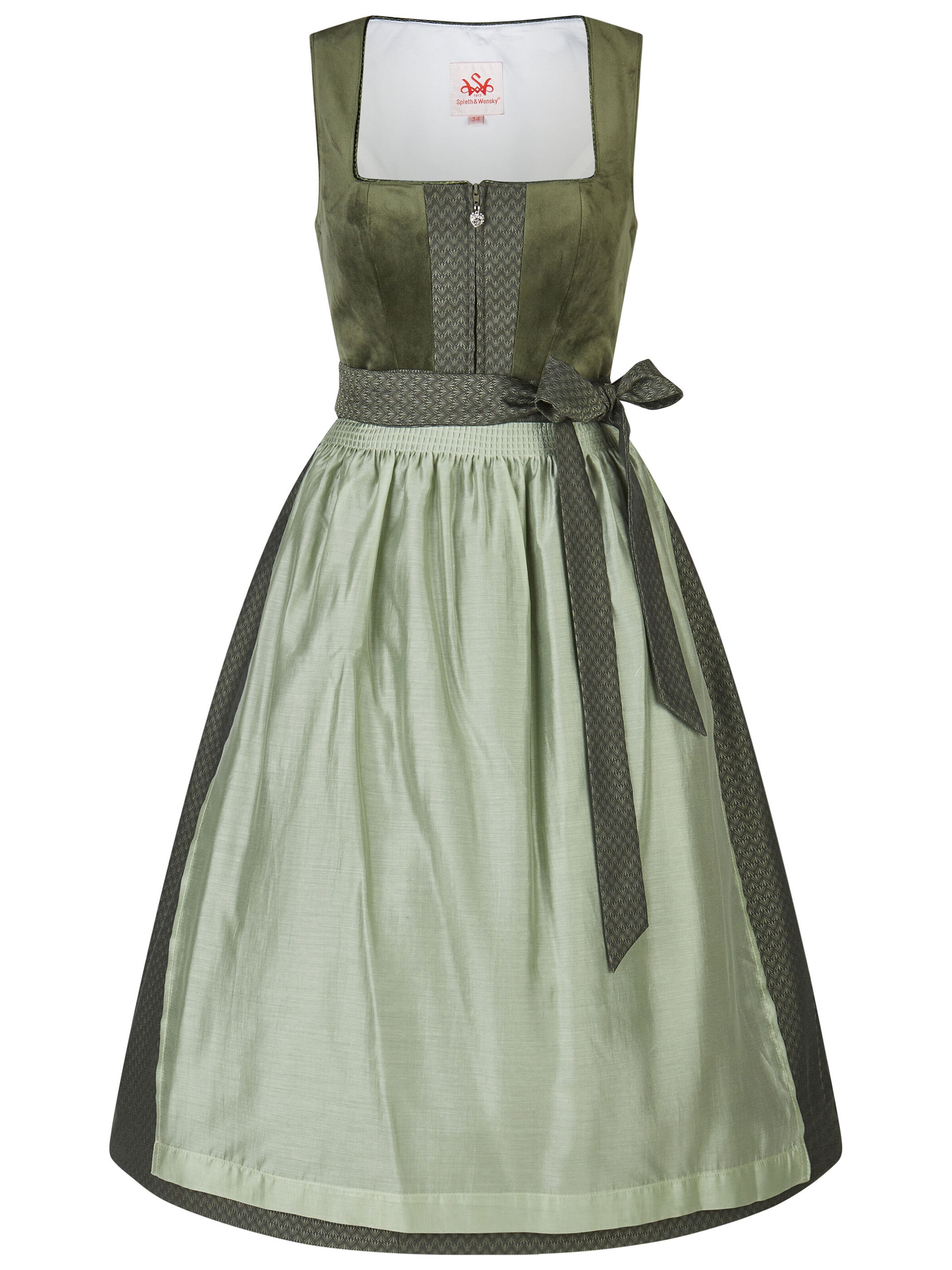 SPIETH & WENSKY Dirndl 'Kathi' in Green: front