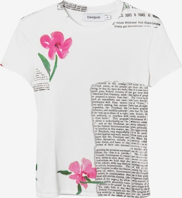 T-shirt Desigual en blanc : devant