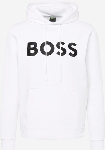 BOSS Sweatshirt 'Soody' in Wit: voorkant