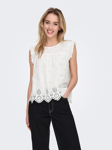 ONLY Blouse 'Oda' in Wit: voorkant