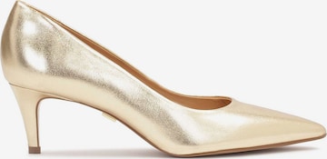 Kazar - Zapatos con plataforma en oro: frente