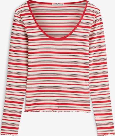 Marškinėliai iš TOMMY HILFIGER, spalva – pilka / raudona / balta, Prekių apžvalga