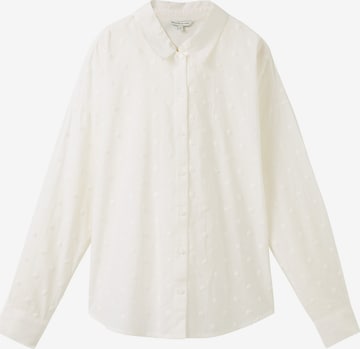 TOM TAILOR DENIM Blouse in White: front