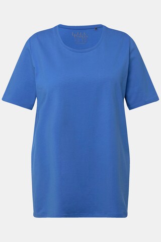 T-shirt Ulla Popken en bleu : devant