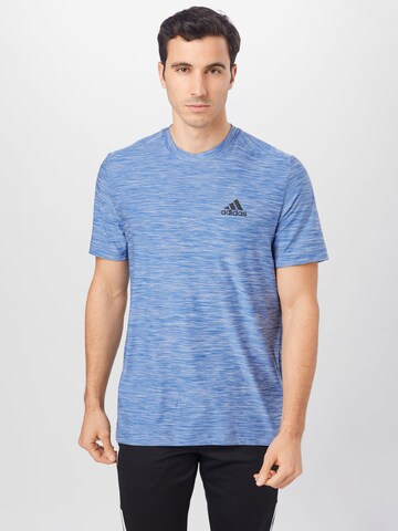 ADIDAS SPORTSWEAR Performance Shirt 'Aeroready Designed To Move Stretch' in Blue: front