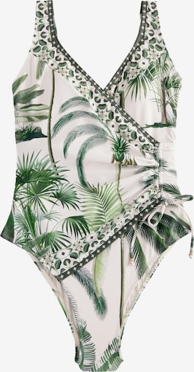 Maudymosi kostiumėlis iš Next, spalva – nebalintos drobės spalva / žalia / tamsiai žalia, Prekių apžvalga