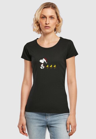 Merchcode Shirt 'Peanuts Duck Run' in Schwarz: predná strana