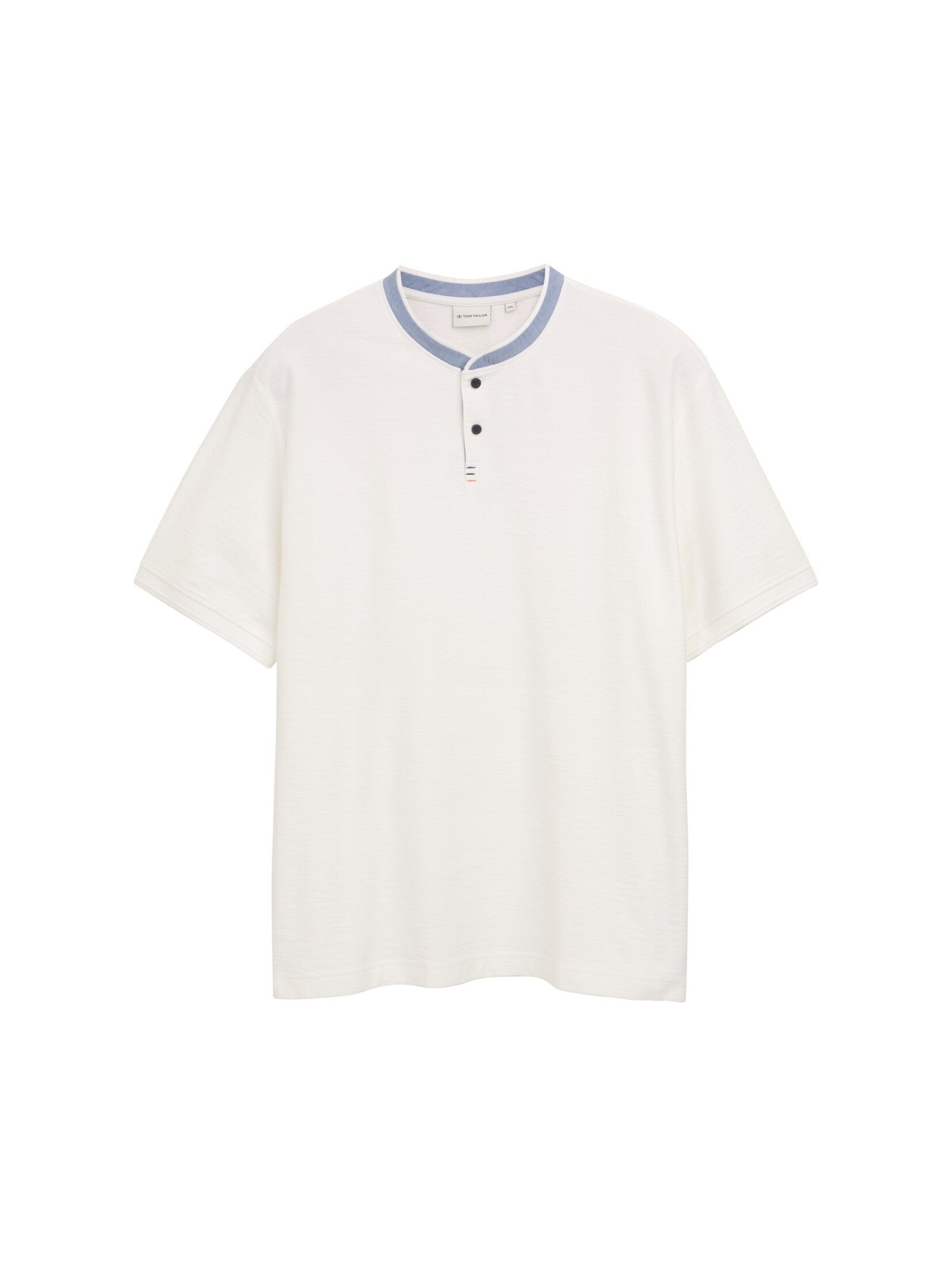 TOM TAILOR Men + Shirt in Wit: voorkant