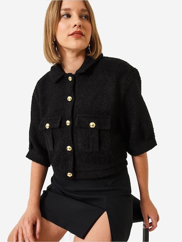 Veste mi-saison Bianco Lucci en noir