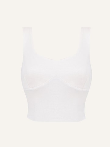 ZUBEK High neck Sports Bra ''silk'' in White: front