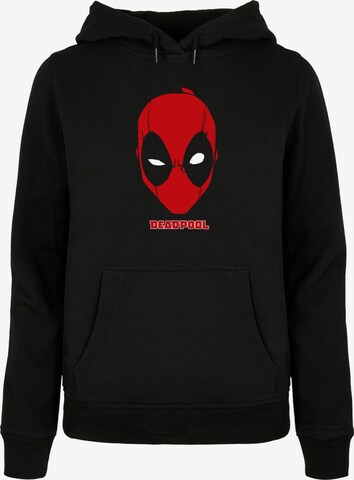 ABSOLUTE CULT Sweatshirt 'Deadpool - Mask' in Zwart: voorkant
