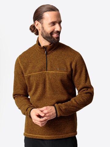 VAUDE Athletic Sweater 'M Rienza P III' in Brown: front