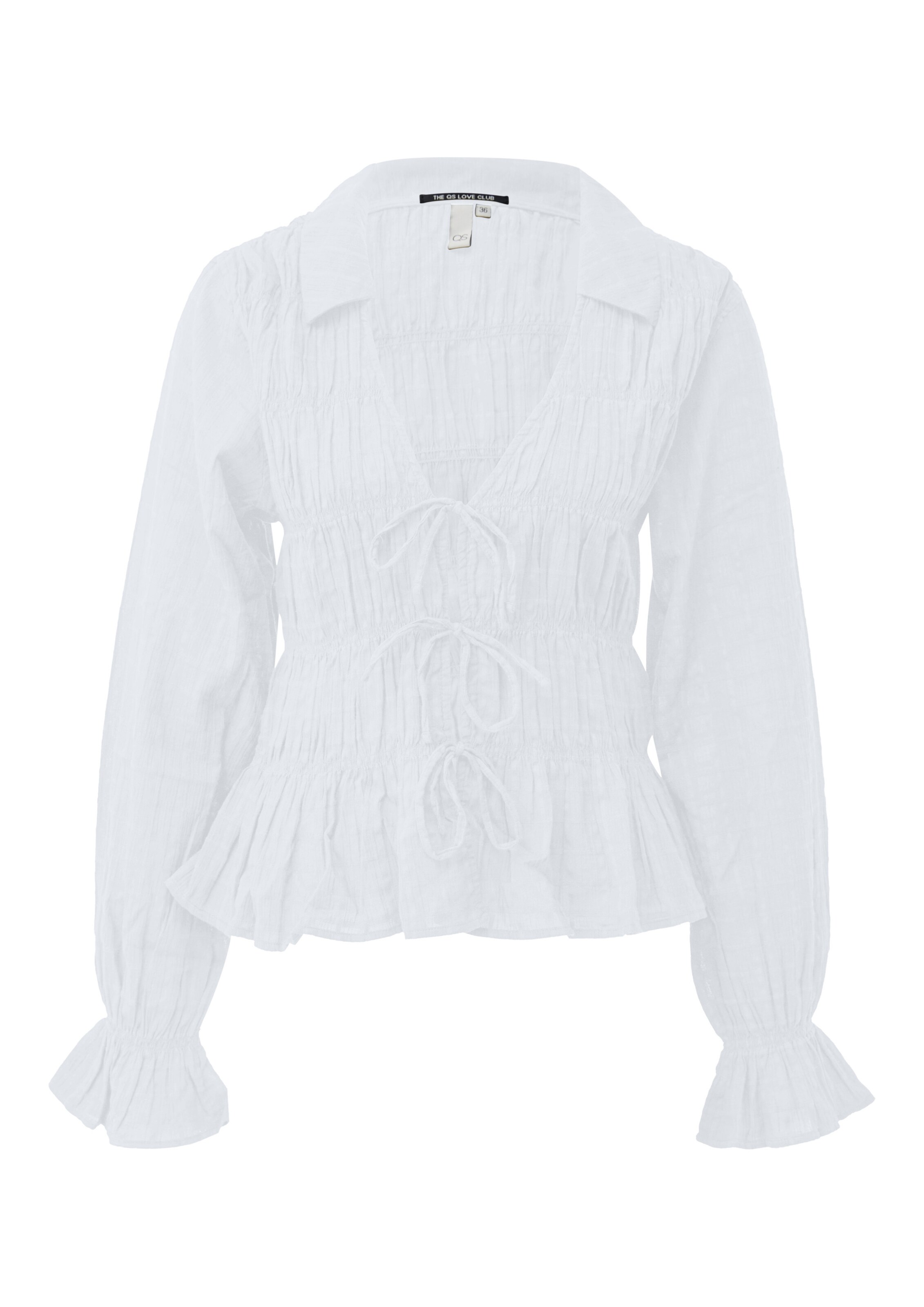 QS Blouse in Wit: voorkant