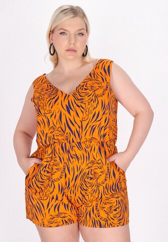 myMo ROCKS Jumpsuit in Orange: front