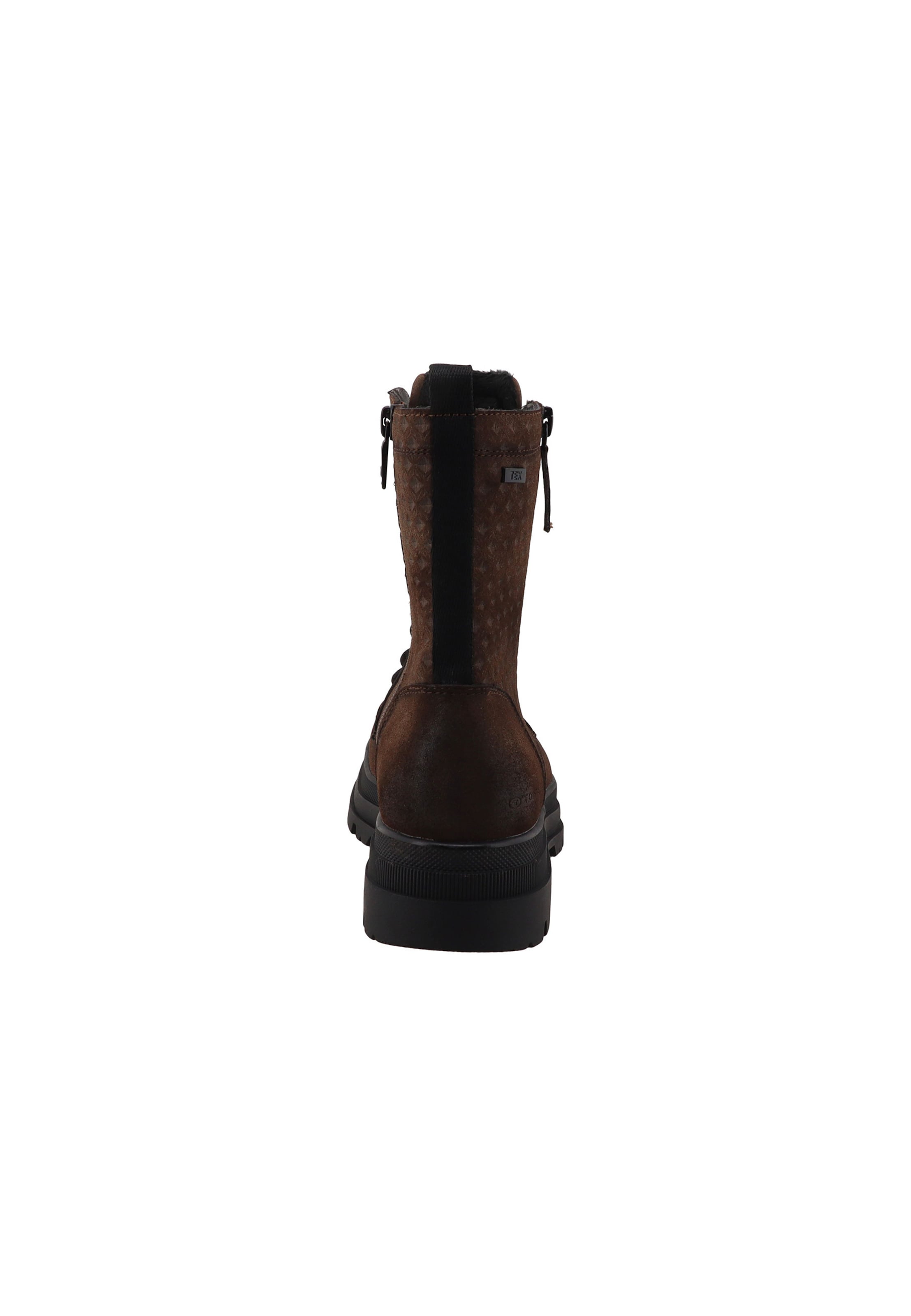 TOM TAILOR Schnürstiefelette in Braun