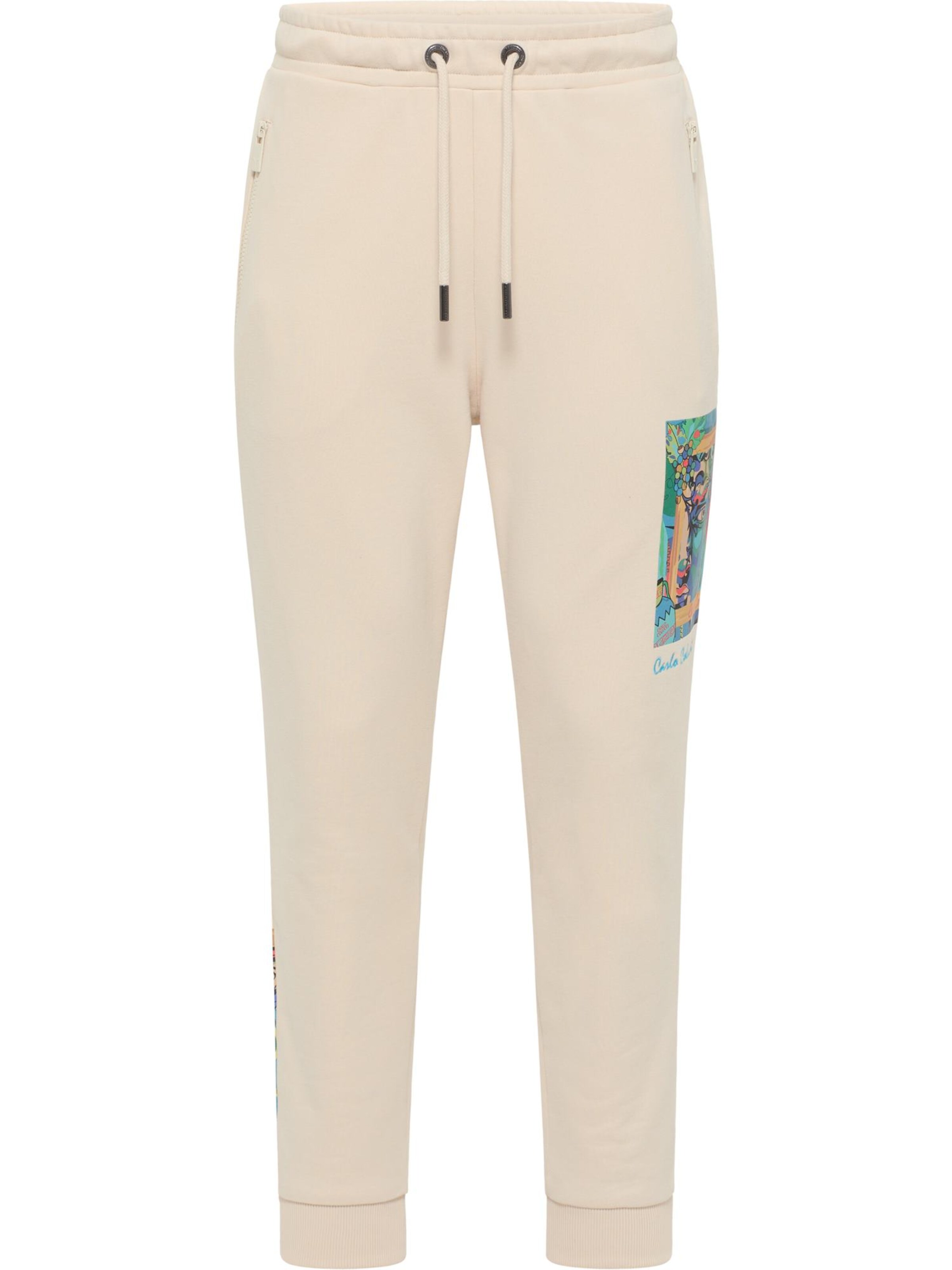 Carlo Colucci Regular Broek 'De Valiere' in Beige: voorkant